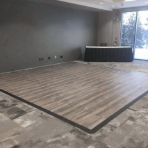 Smoked Oak 8 by 8 dance floor with edging