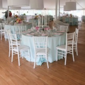 tent wedding with portable dance floor banquet