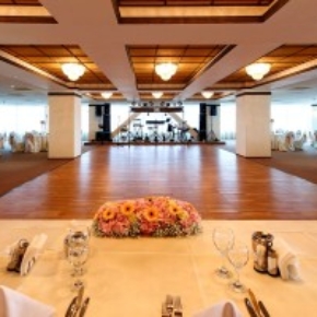 reception hall with durable portable dance floor