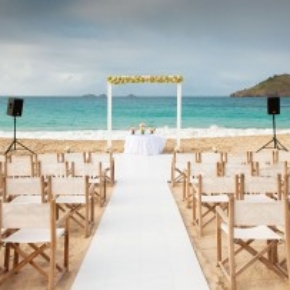 Portable Dance Floor St. Kitts tropical wedding